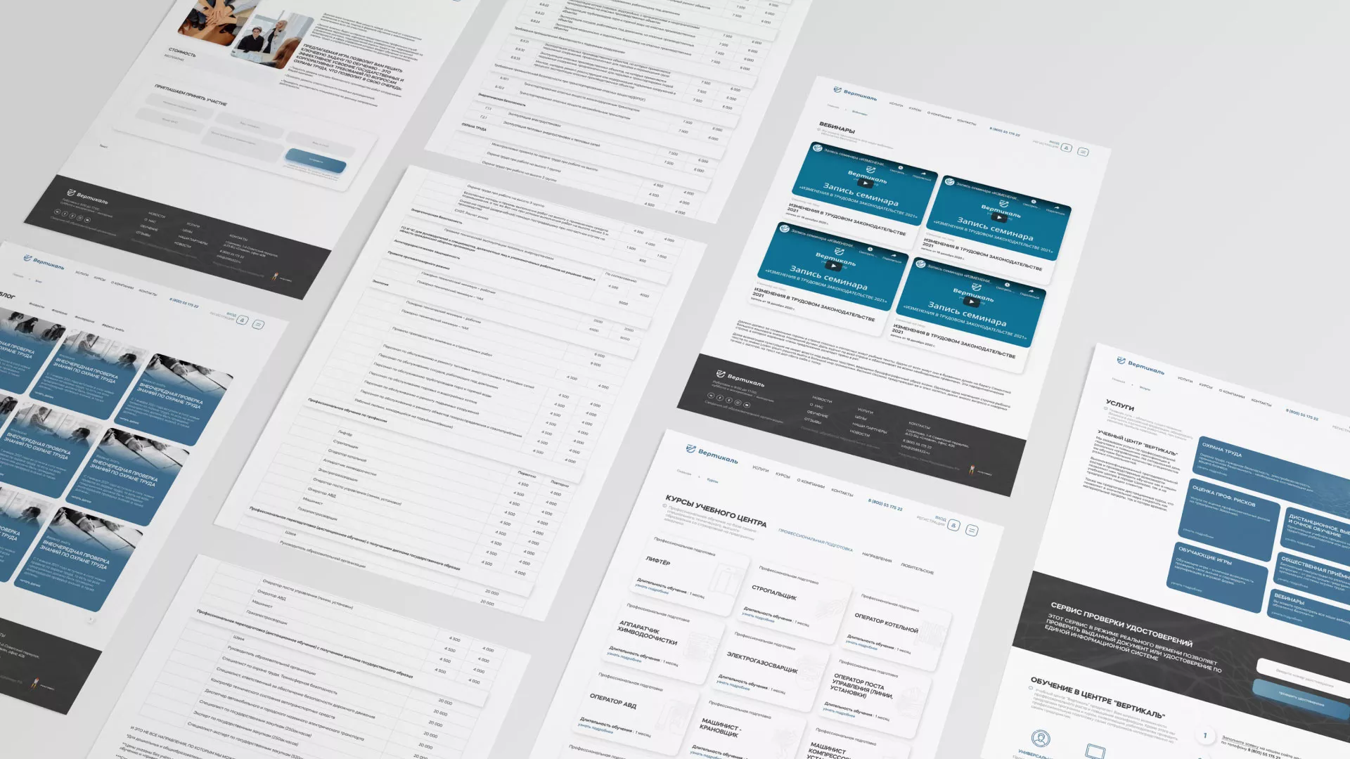 Создание сайта учебного центра «Вертикаль» в Кировграде